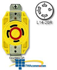 Leviton 20 AMP 125/250V Single Locking Flush Receptacle -- 24CM-10 - Image