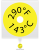 SL290F 143C TEMPERATURE SENSOR LABEL - SL290F - Telatemp Corporation