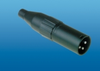 XLR Plug, 3-Pin IDC Crimp (Black) - AC3MIB - Visual Sound, Inc.