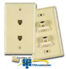 Allen Tel E-Z Duplex Flush Phone Wall Jack -- AT317 - Image