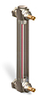 Steel Liquid Level Gage with Shut-Off, 6” Centerline, Back Mount 1/2