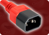 IEC-60320-C14 RED to IEC-60320-C13 RED HOME // Power Cords // IEC/Jumper Power Cords // Domestic - 6260.144R - Quail Electronics