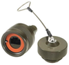 Ruggedized RJ45 Plug, Zinc-Nickel finish, fits cable OD .190-.270 inches with Dust Cap -- T5B00007 - Image
