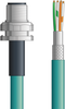 C5E010F10 - LAPP ETHERLINE® Industrial Cordsets 26 AWG / 4 pair CAT5e - Teal Polyurethane (PUR) - M12 Male Bulkhead / Wire Leads connectors - 10m - OLFC5E010F10 - Lapp Tannehill