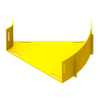 Fiber Raceway Elbow, 4x12, 45 Degree Horizontal -- FRCE5YN4H