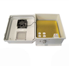 14x12x07 Fiberglass Polyester FRP Weatherproof Outdoor IP24 NEMA 3R Enclosure, 120 VAC MNT PLT, User Adjustable Thermostat Heat & Fan Gray -- TEF141207-1HFA2 - Image