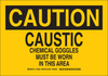Brady B-401 Polystyrene Rectangle Yellow Chemical, Biohazard, Hazardous & Flammable Material Sign - 10 in Width x 7 in Height - 125923 - 754473-74067 - R. S. Hughes Company, Inc.