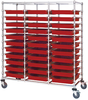 Cart, Triple Bay, 33Bins, Red; No. Of Bins Quantum Storage - 44AC4351 - Newark, An Avnet Company