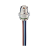M12 Power Receptacle Connector: Female, front mount (positionable), 5-pin(4+FE), L-coded, shielded, silver housing, 50 V AC / 60 V DC, 16 A -- RKP6S 5L-033