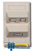 Hubbell 2 Port Angled Face Plates - AFP12SCD - TelephoneStuff.com