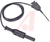 MINI SMD GRABBER TEST CLIP W/ 20 INCH(50CM) LEAD, 4MM JACK, (BLACK) - 70197307 - Allied Electronics, Inc.