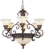 2225WHGB Mid. Chandeliers-Glass Up - 790764 - Capital Lighting, Inc.