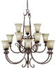 2212-15-27 Large Chandeliers-Glass Shade - 315272 - Capital Lighting, Inc.