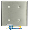 Leviton Commercial Grade Standard Size 2-Gang Blank Plate.. - 84034-40 - TelephoneStuff.com