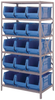 Open Shelving, 6Shelves, 15Bins, Blue; Shelving Unit Type Quantum Storage - 44AC9285 - Newark, An Avnet Company