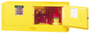 Justrite Sure-Grip EX 12 gal Yellow Hazardous Material Storage Cabinet - 43 in Width - 18 in Height - 697841-11242 - 697841-11242 - R. S. Hughes Company, Inc.