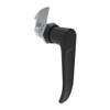 Quarter-Turn Cam Latch, L-handle, 23mm  Grip, Not Sealed, Zinc Alloy, Powder Coat, Black - E5-9-705-520 - Southco