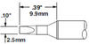 OKi STTC-136, 30° Chisel Solder Tip 2.5 mm x 9.9 mm - STTC-136 - Ellsworth Adhesives