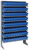Sloped Rack, 8Shelves, 72Bins, Blue; Shelving Unit Type Quantum Storage - 44AC6555 - Newark, An Avnet Company