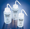 LDPE Wide Mouth Plastic Wash Bottles w/ Printed Labels -- 506955-0002