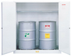Justrite Sure-Grip EX 110 gal White Hazardous Material Storage Cabinet - 59 in Width - 65 in Height - Floor Standing - 697841-11507 - 697841-11507 - R. S. Hughes Company, Inc.