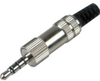 3.5mm TRRS 4 Conductor All Metal Audio & Video Plug -- 30-701A - Image