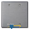 Leviton 2-Gang 2-Blank Oversized Metal Wallplate - 84125-40 - TelephoneStuff.com