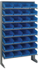Sloped Rack, 8Shelves, 32Bins, Blue; Shelving Unit Type Quantum Storage - 44AC6508 - Newark, An Avnet Company