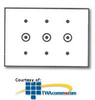 Leviton Residential Grade 3-Gang .406" Dia. Hole,.. - P32-I - TelephoneStuff.com