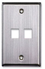 SS 1-GANG 2-PORT WALL PLATE - 60-03034 - MilesTek Corporation