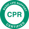 Brady B-946 Green on White Circle Vinyl Hard Hat Label - Printed Text = BASIC LIFE SUPPORT CERTIFIED CPR - 42230 - 754476-42230 - R. S. Hughes Company, Inc.