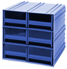 Interlocking Cabinet, 6Drawer, Blu; No. Of Drawers Quantum Storage - 44AC6094 - Newark, An Avnet Company