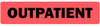 Outpatient Medical Label Fluorescent Red -- LV-MCL9