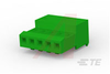 Connector; Closed End; 5; Nylon; CopperAlloy; Tin-Lead; 0.100 in.; Wire; Green - 70042719 - Allied Electronics, Inc.
