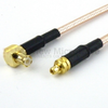 MMCX Plug to RA MCX Plug Cable RG-316 Coax in 120 Inch - FMC0917315-120 - Fairview Microwave Inc.