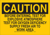 Brady B-555 Aluminum Rectangle Yellow Environment Air Testing Sign - 10 in Width x 7 in Height - 40617 - 754476-40617 - R. S. Hughes Company, Inc.