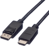 Cable, Dp-Hdtv Plug, 1.5M, Black; Connector To Connector Roline - 58AC5071 - Newark, An Avnet Company