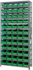 Open Shelving, 13Shelves, 60Bins, Green; Shelving Unit Type Quantum Storage - 44AC8968 - Newark, An Avnet Company