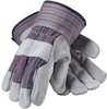 PIP 83-7522 Black/Blue/Gray/Red Split Cowhide Leather Full Fingered Work & General Purpose Gloves - Wing Thumb - Uncoated - 616314-15748 - 616314-15748 - R. S. Hughes Company, Inc.