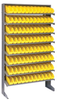 Sloped Rack, 8Shelves, 64Bins, Yellow; Shelving Unit Type Quantum Storage - 44AC6488 - Newark, An Avnet Company