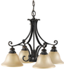 Light Kitchen Chandelier - F2186/4+1LBR - Murray Feiss Lighting