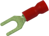 Terminal, Spade/fork, #8, Crimp, Red; Product Range Multicomp Pro - 34P2382 - Newark, An Avnet Company