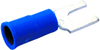 Terminal, Spade/fork, #6, Crimp, Blue; Product Range Multicomp - 14T2230 - Newark, An Avnet Company