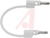 Patch Cord, Stack-Up Banana Plug Each End, 36 Inch, White - 70198426 - Allied Electronics, Inc.