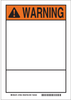 Brady B-555 Aluminum White Preprinted Header - 7 in Width x 10 in Height - TEXT: WARNING - 37962 - 754473-16807 - R. S. Hughes Company, Inc.