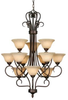 7623 RBZ Large Chandeliers-Glass Shade - 733281 - Capital Lighting, Inc.
