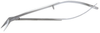 Excelta Two Star Stainless Steel Angled Self-Opening Angulated Stainless Steel Scissor 349A - 1/2 in 3 3/4 in Length -- EXCELTA 349A - Image