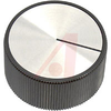 Knob; ABS; Round with Indicator; Black;1/4 in.; 1.750 in.; Gloss - 70207002 - Allied Electronics, Inc.