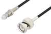 FME Jack to BNC Male Cable 72 Inch Length Using RG174 Coax, LF Solder, RoHS - PE3C3409LF-72 - Pasternack