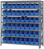Open Shelving, 7Shelves, 48Bins, Blue; Shelving Unit Type Quantum Storage - 44AC8904 - Newark, An Avnet Company